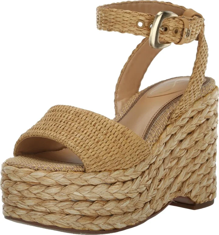 Sam Edelman April Wedge Sandal Sand 10 Medium