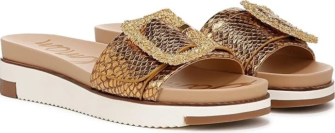 Sam Edelman Ariane 2 Women's Shoes Medallion Gold Snake : 8.5 M, Leather