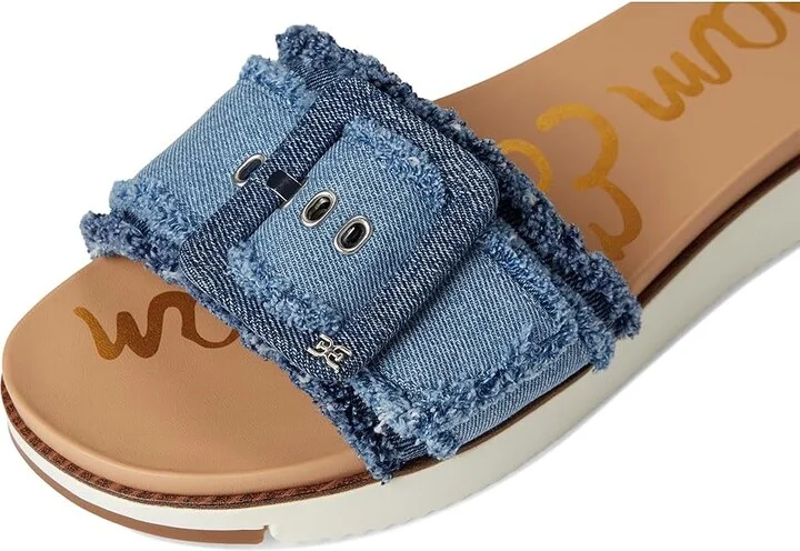 Sam Edelman Ariane Fray Women's Sandals Blue : 10 M, Leather - Image 7