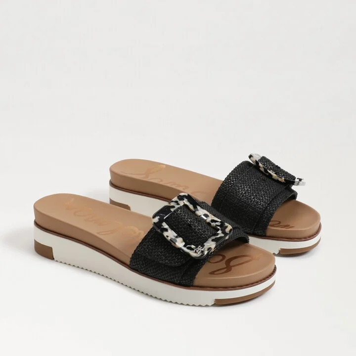 Sam Edelman Ariane Slide Sandal Black Weave
