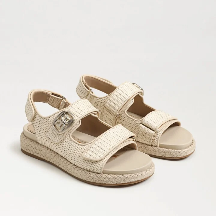Sam Edelman Arlo Strappy Sandal Linen Raffia