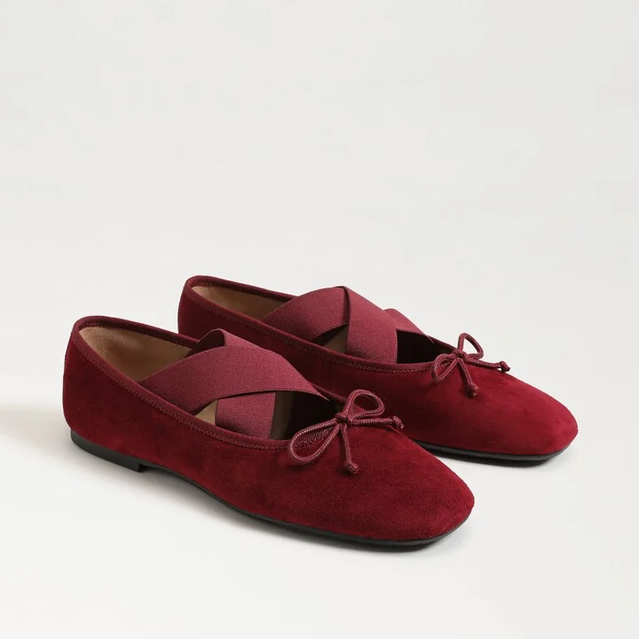 Sam Edelman Arya Ballet Flat French Merlot Suede