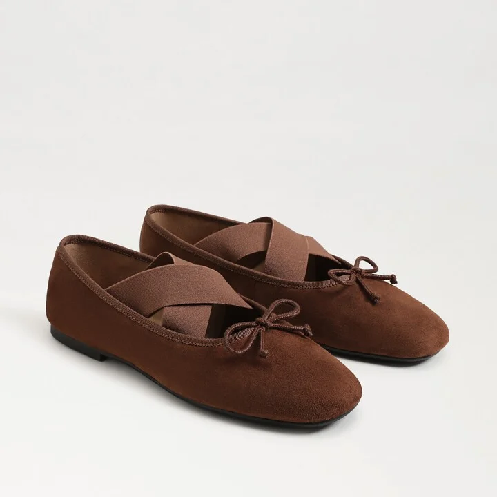 Sam Edelman Arya Ballet Flat Terra Toffee Suede