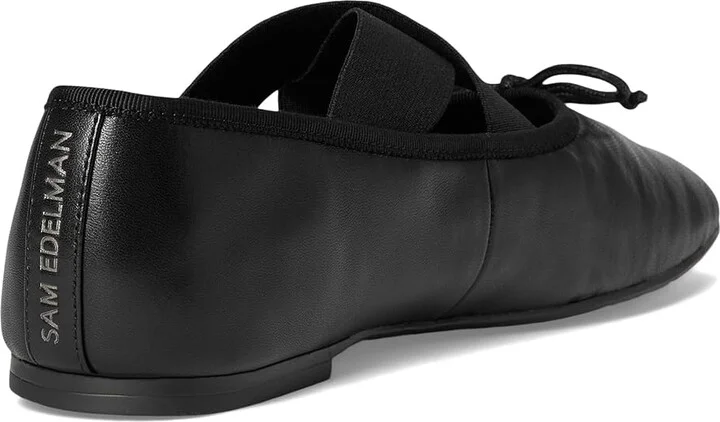 Sam Edelman Arya Women's Flat Shoes Black Leather : 7 M, Polyester - Image 4