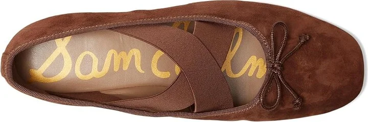 Sam Edelman Arya Women's Flat Shoes Dark Terra Toffee : 12 M, Polyester - Image 2