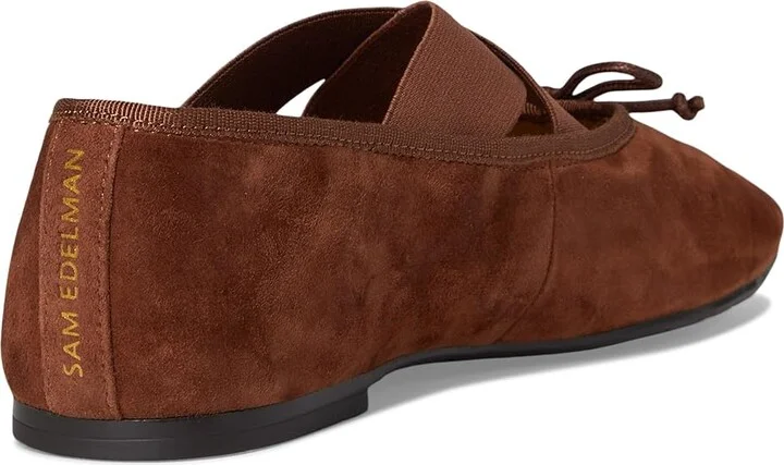 Sam Edelman Arya Women's Flat Shoes Dark Terra Toffee : 12 M, Polyester - Image 4