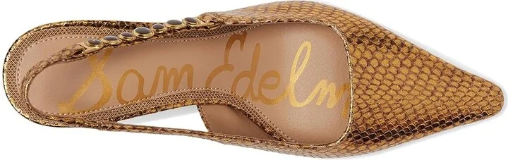 Sam Edelman Baker High Women's Heels Gold : 6 M, Leather/Rubber - Image 2