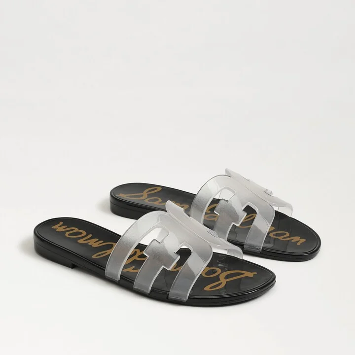 Sam Edelman Bay Jelly Slide Sandal Clear Black Multi Jelly