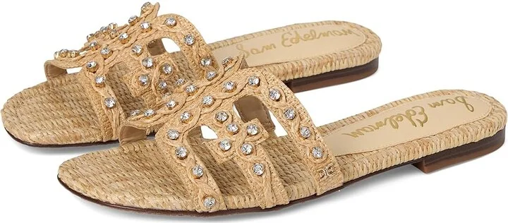 Sam Edelman Bay Jewel Women's Sandals Bleached Beechwood Jewel : 7 M, Synthetic