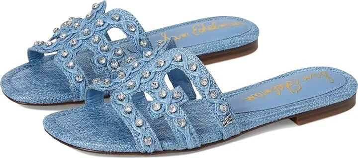 Sam Edelman Bay Jewel Women's Sandals Light Denim Blue Jewel : 7.5 M, Synthetic