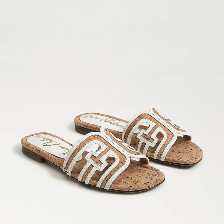 Sam Edelman Bay Multicolor Slide Sandal Natural Beige Cork
