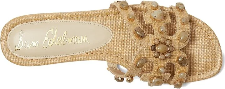 Sam Edelman Bay Ray Women's Sandals Bleached Beechwood Gem : 8 M, Leather - Image 2