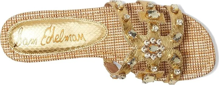Sam Edelman Bay Ray Women's Sandals Gold Gem : 6.5 M, Leather - Image 2