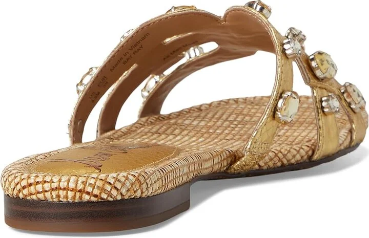 Sam Edelman Bay Ray Women's Sandals Gold Gem : 6.5 M, Leather - Image 4