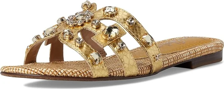 Sam Edelman Bay Ray Women's Sandals Gold Gem : 6.5 M, Leather - Image 5