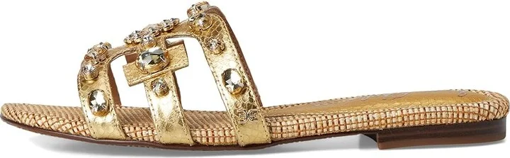 Sam Edelman Bay Ray Women's Sandals Gold Gem : 6.5 M, Leather - Image 6