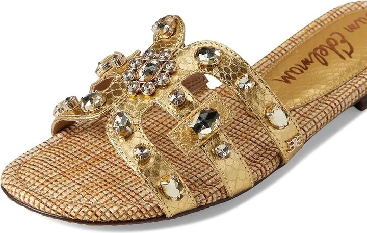 Sam Edelman Bay Ray Women's Sandals Gold Gem : 6.5 M, Leather - Image 7
