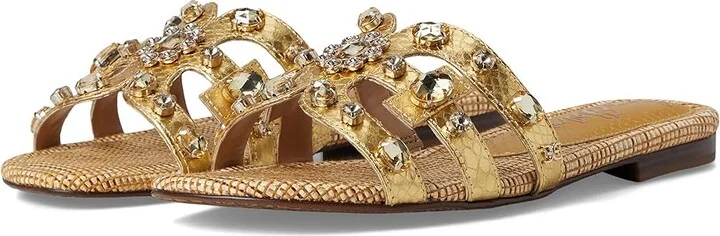 Sam Edelman Bay Ray Women's Sandals Gold Gem : 6.5 M, Leather