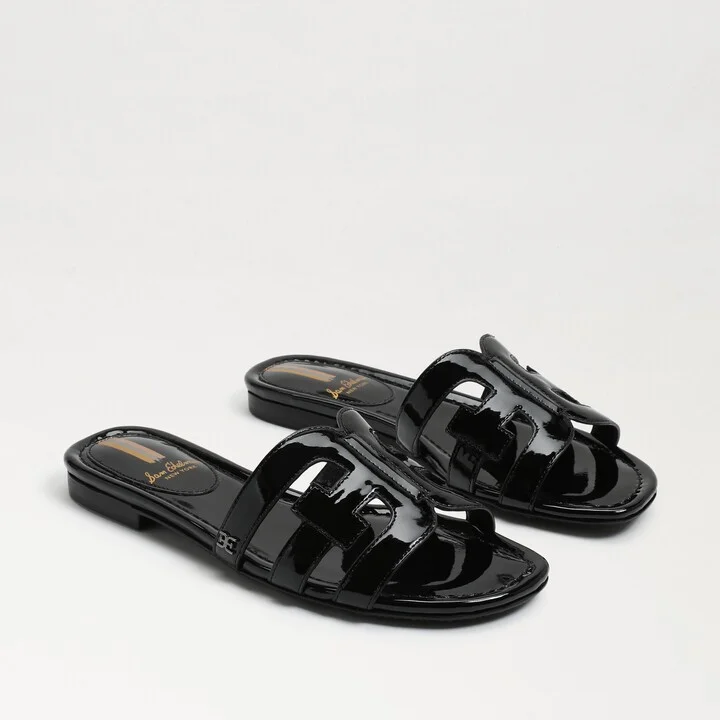 Sam Edelman Bay Slide Sandal Black Patent
