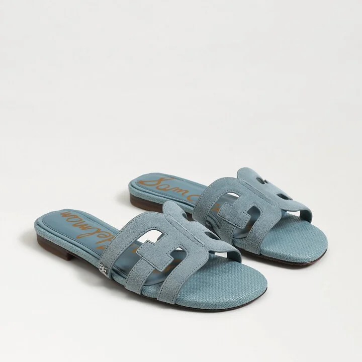Sam Edelman Bay Slide Sandal Coastal Blue Suede