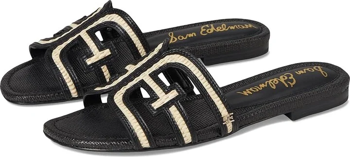 Sam Edelman Bay Women's Shoes Linen/Black : 7 M, Textile