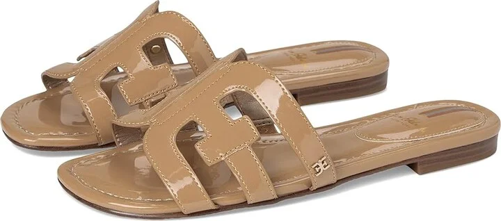 Sam Edelman Bay Women's Slide Shoes Almond : 5 M, Leather