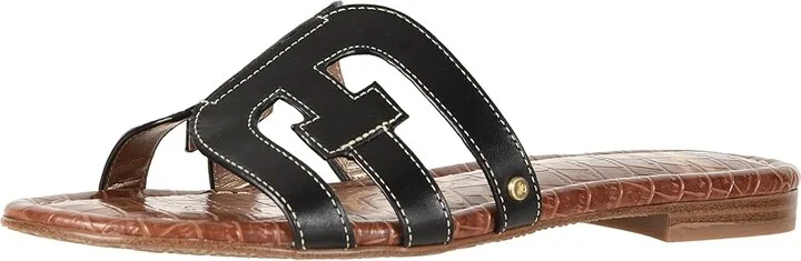 Sam Edelman Bay Women's Slide Shoes Black Vaquero Saddle Leather : 9 M - Image 2