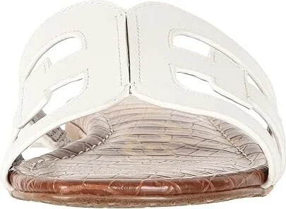 Sam Edelman Bay Women's Slide Shoes Bright White Vaquero Saddle Leather : 9 M - Image 6