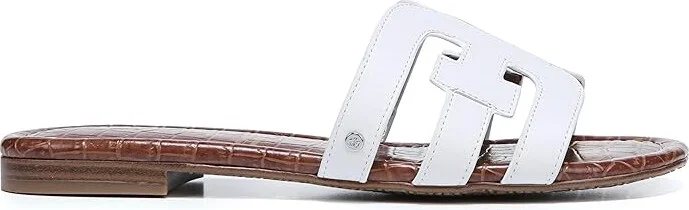 Sam Edelman Bay Women's Slide Shoes Bright White Vaquero Saddle Leather : 9 M - Image 7