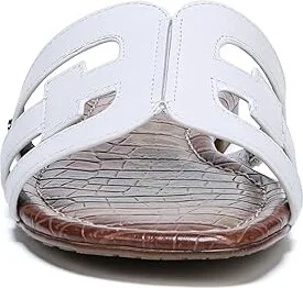 Sam Edelman Bay Women's Slide Shoes Bright White Vaquero Saddle Leather : 9 M - Image 8