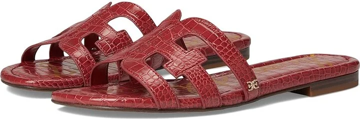 Sam Edelman Bay Women's Slide Shoes Dark Rose : 7 M, Leather