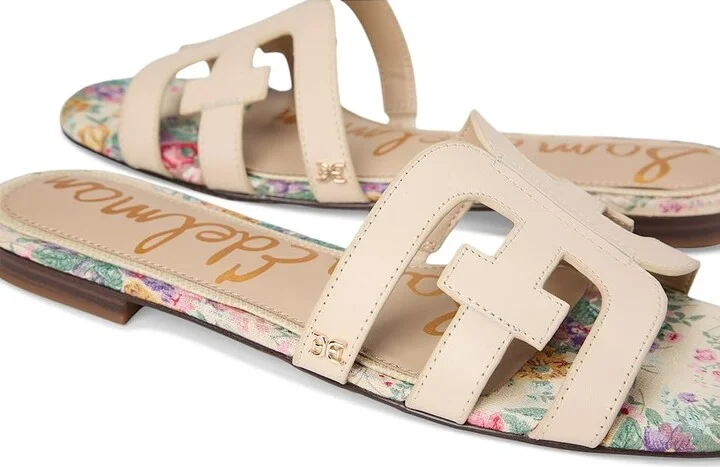 Sam Edelman Bay Women's Slide Shoes Ecru Sand : 9 M, Leather - Image 7