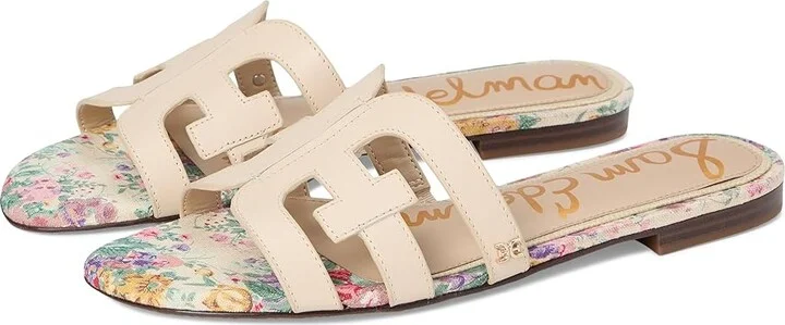 Sam Edelman Bay Women's Slide Shoes Ecru Sand : 9 M, Leather