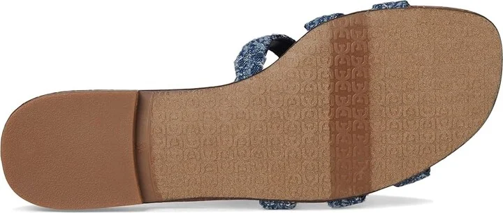 Sam Edelman Bay Women's Slide Shoes Navy Distressed Denim : 8 M, Leather - Image 3