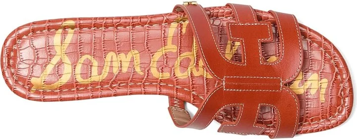 Sam Edelman Bay Women's Slide Shoes Orange Sunrise : 5 M, Leather - Image 2