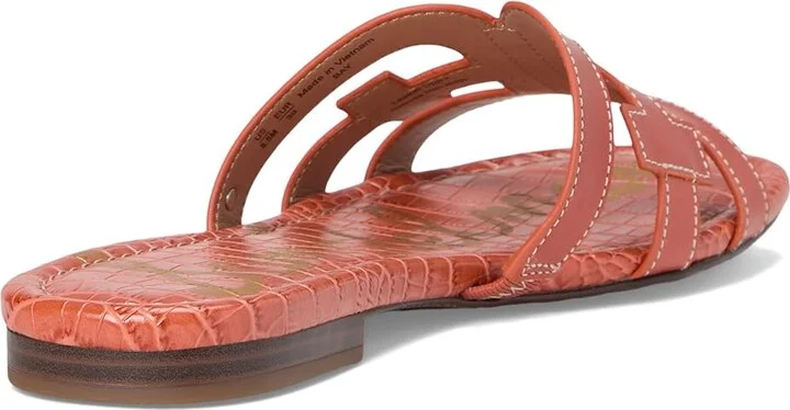 Sam Edelman Bay Women's Slide Shoes Orange Sunrise : 5 M, Leather - Image 4
