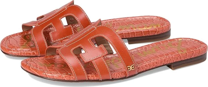 Sam Edelman Bay Women's Slide Shoes Orange Sunrise : 5 M, Leather