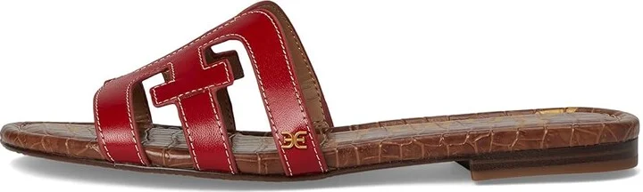 Sam Edelman Bay Women's Slide Shoes Summer Red : 10.5 M, Leather - Image 6
