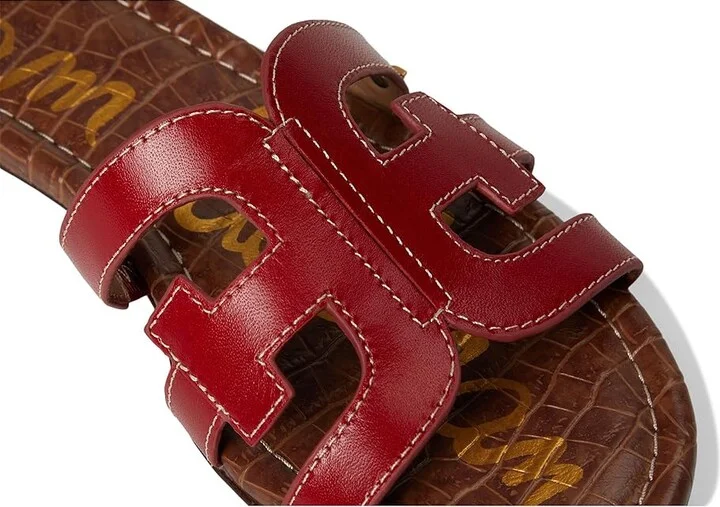 Sam Edelman Bay Women's Slide Shoes Summer Red : 10.5 M, Leather - Image 7