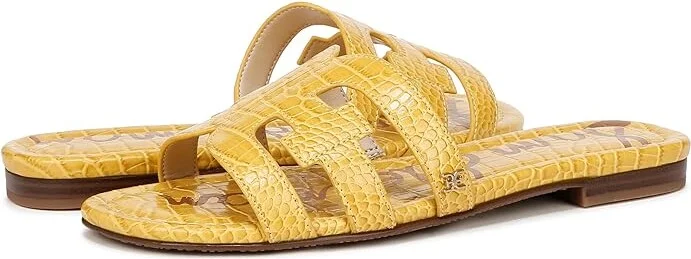 Sam Edelman Bay Women's Slide Shoes Sunflower Se : 9.5 M, Leather