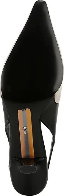 Sam Edelman Bayley High Women's Heels Modern Ivory/Black : 5.5 M, Leather/Rubber - Image 3