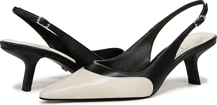 Sam Edelman Bayley High Women's Heels Modern Ivory/Black : 5.5 M, Leather/Rubber