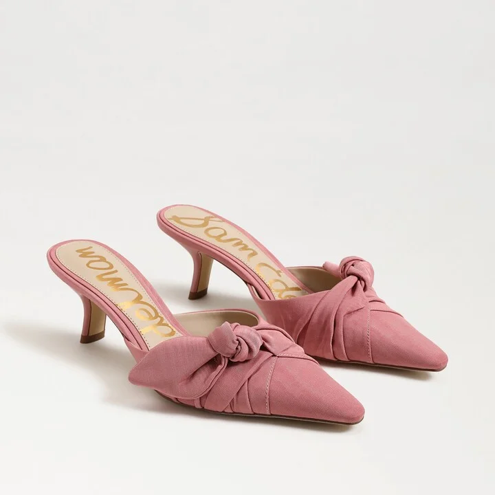 Sam Edelman Bex Kitten Heel Mule Luxe Rose Fabric