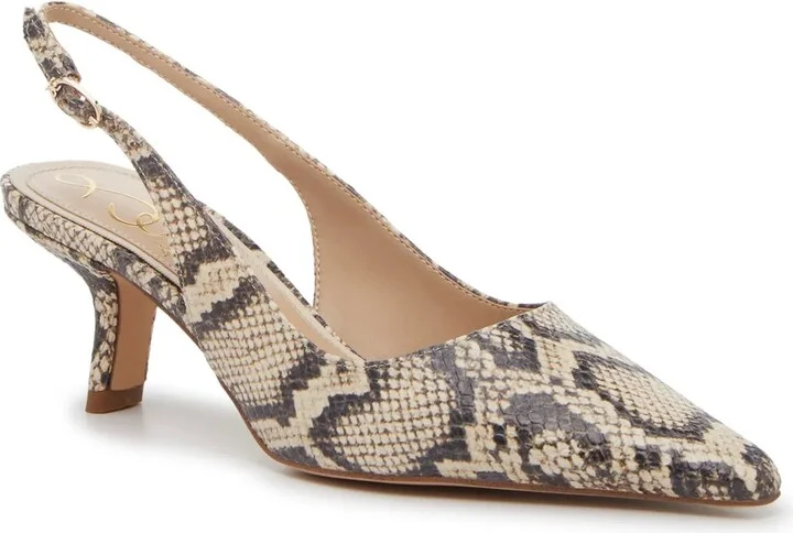 Grey Snake Print Leather