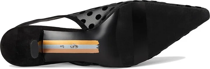 Sam Edelman Bianka Sling 3 High Women's Heels Black Polka Dot Mesh : 11 M, Leather/Rubber - Image 3
