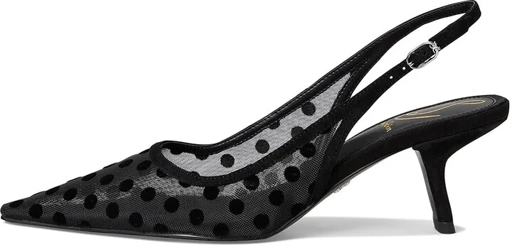 Sam Edelman Bianka Sling 3 High Women's Heels Black Polka Dot Mesh : 11 M, Leather/Rubber - Image 6
