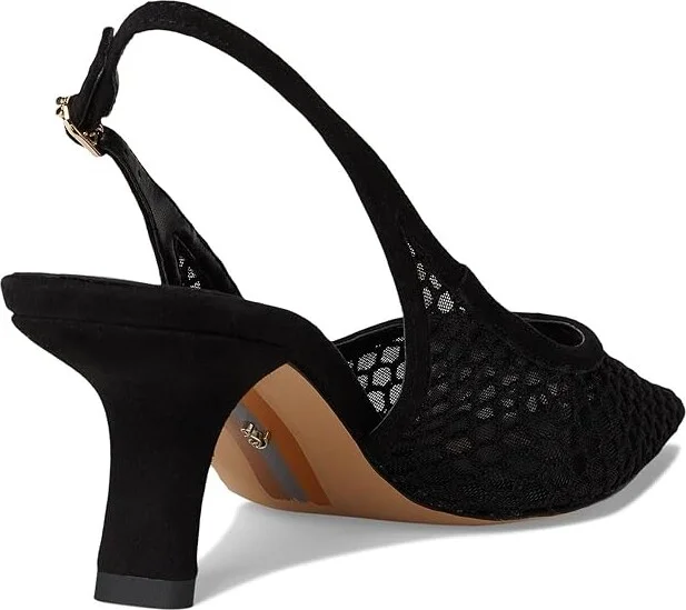 Sam Edelman Bianka Sling Mesh 3 High Women's Heels Black : 6 M, Leather/Rubber - Image 4