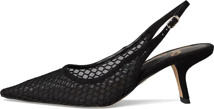 Sam Edelman Bianka Sling Mesh 3 High Women's Heels Black : 6 M, Leather/Rubber - Image 6