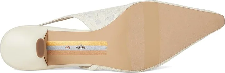 Sam Edelman Bianka Sling Mesh 3 High Women's Heels Ivory : 10 M, Leather/Rubber - Image 3