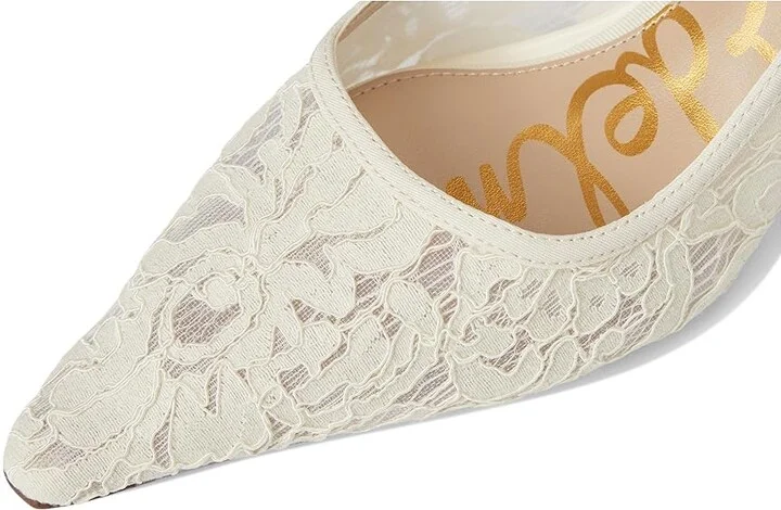 Sam Edelman Bianka Sling Mesh 3 High Women's Heels Ivory : 10 M, Leather/Rubber - Image 7